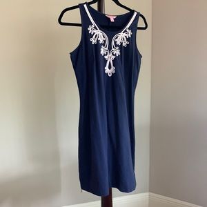 Lilly Pulitzer navy sleeveless dress M